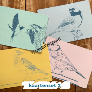 Postkaarten tuinvogels (set 2)