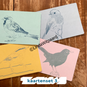 Postkaarten tuinvogels (set 3)